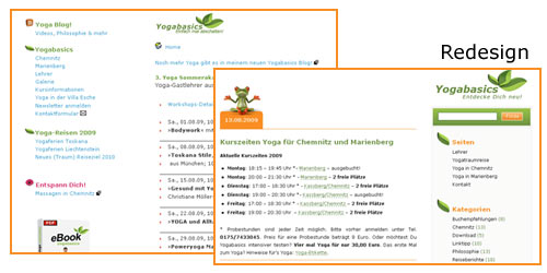 Yogabasics - vorher und nachher
