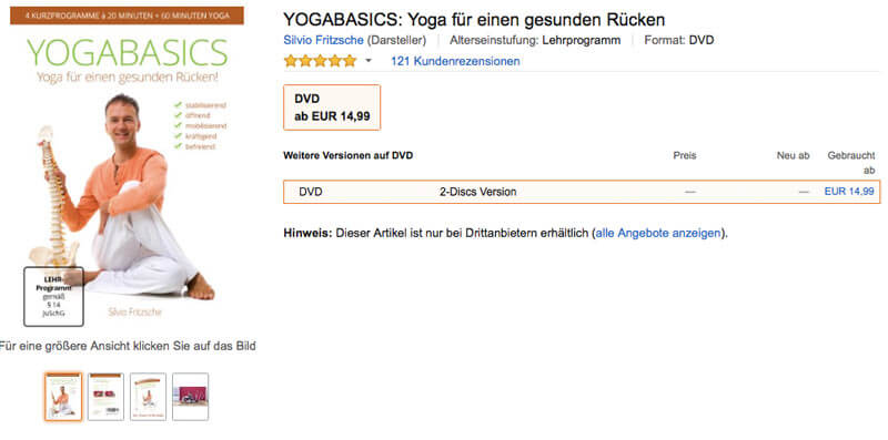 yoga rücken dvd amazon
