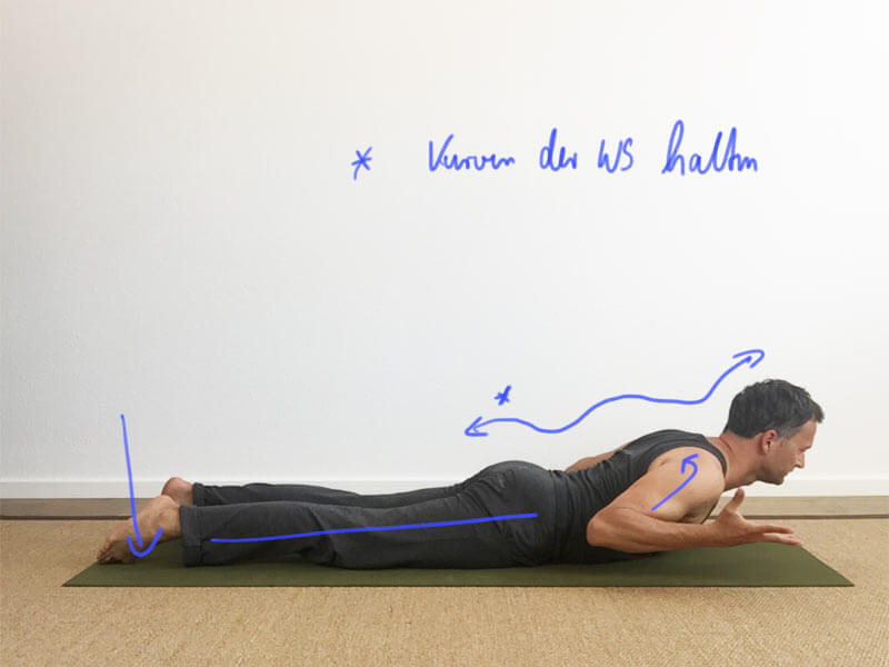 Yoga-Übungen für Schultern: Variante aus der Heuschrecke