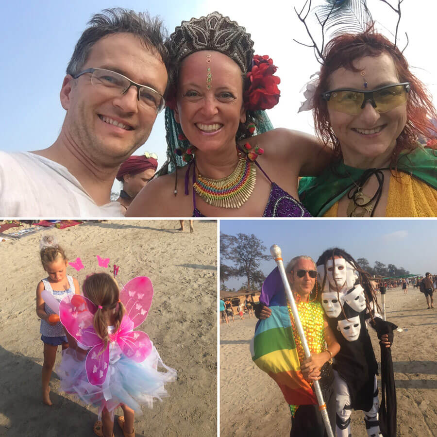 Goa Yoga Reise - Fasching am beach