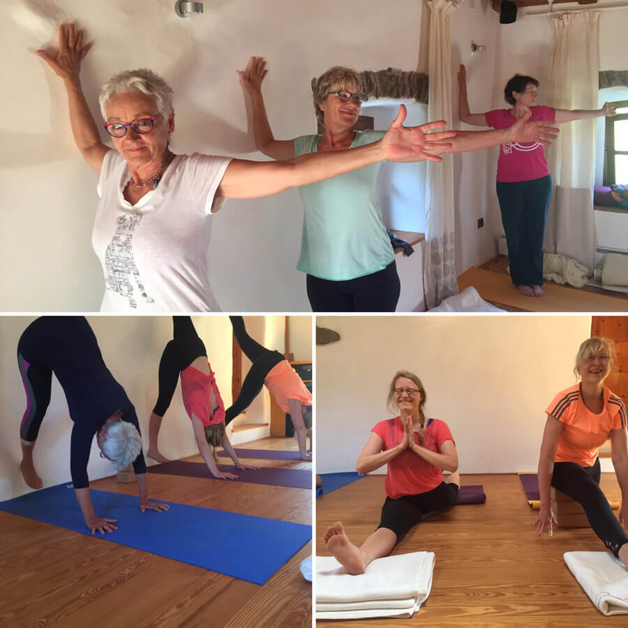 yoga reise toskana - Yoga an der wand