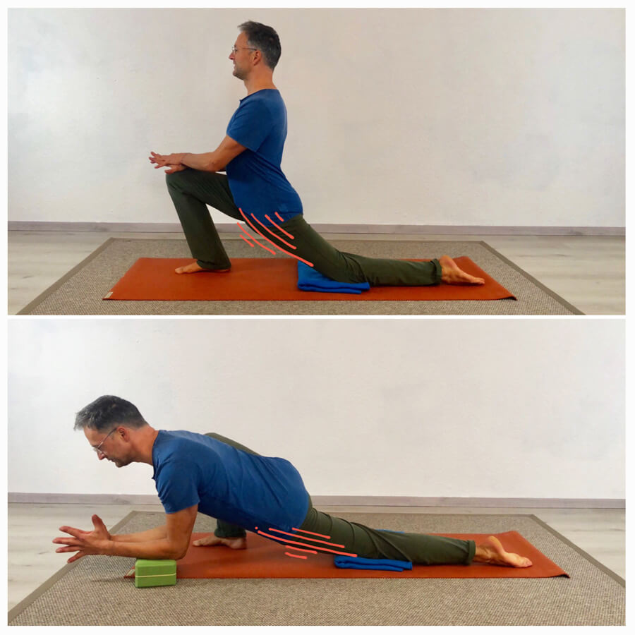 Psoas dehnen Yoga Übung 